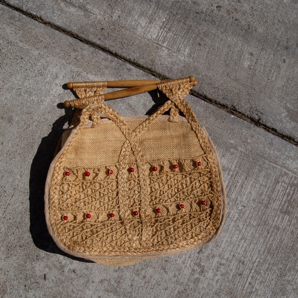 Woven Bag with beads - Picture 1 of 5